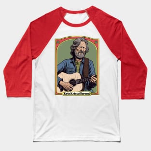 Kris Kristofferson / Original Retro Style Fan Illustration Baseball T-Shirt